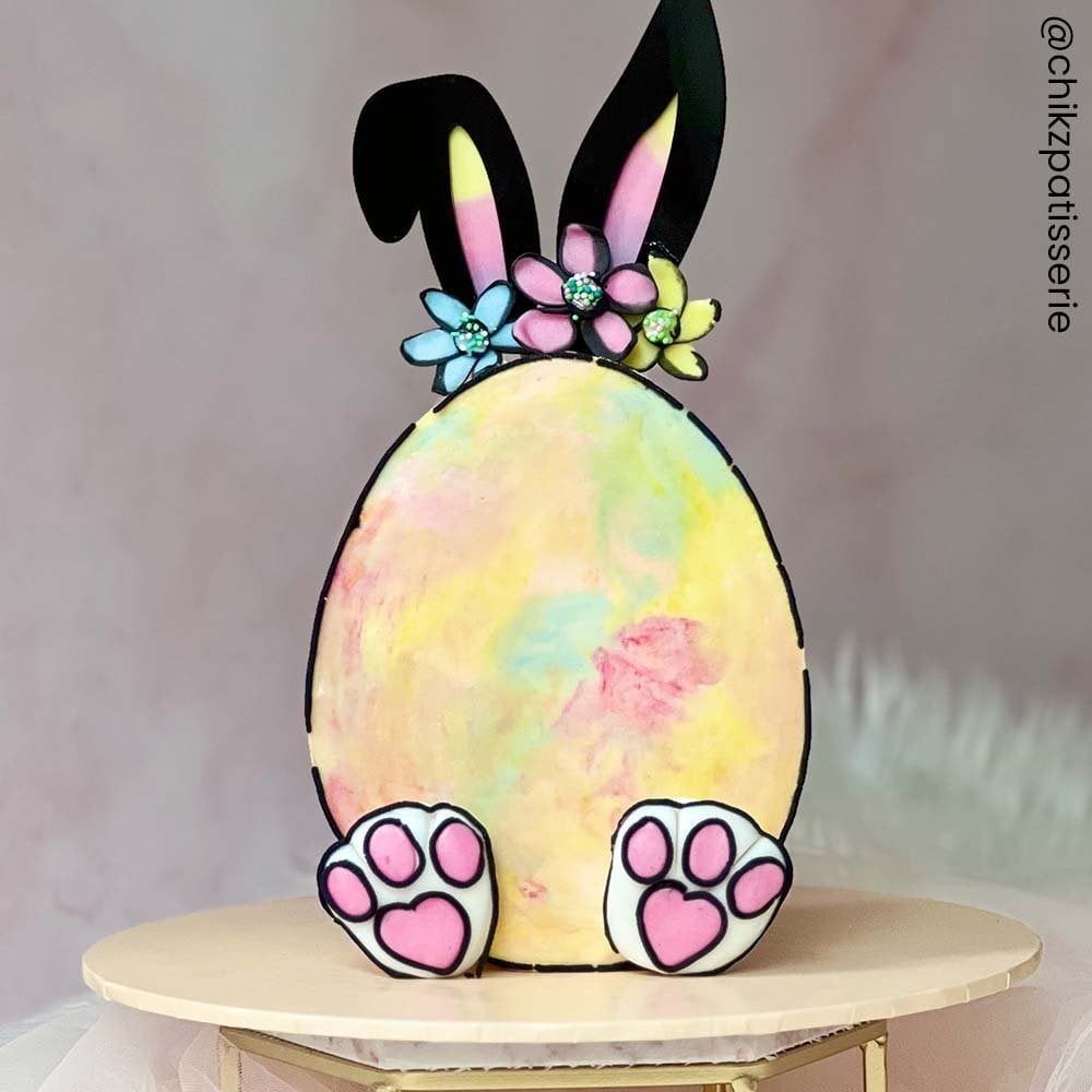 Set of 2 Egg Shaped Acrylic Ganache Plates