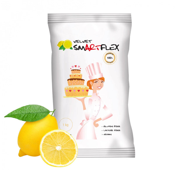 White Velvet Lemon Flavoured Sugarpaste 1KG
