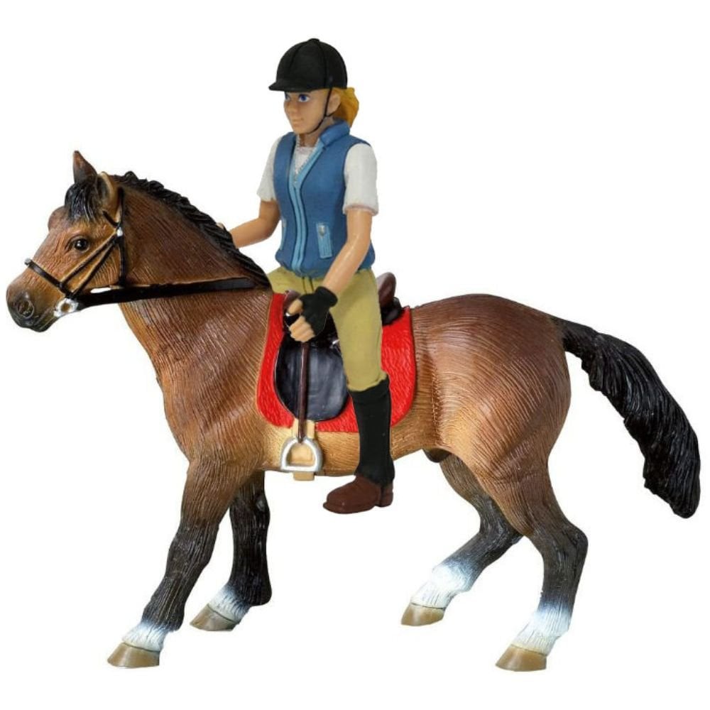 Hanoverian Stallion & Female Rider Set Cake Figure Topper