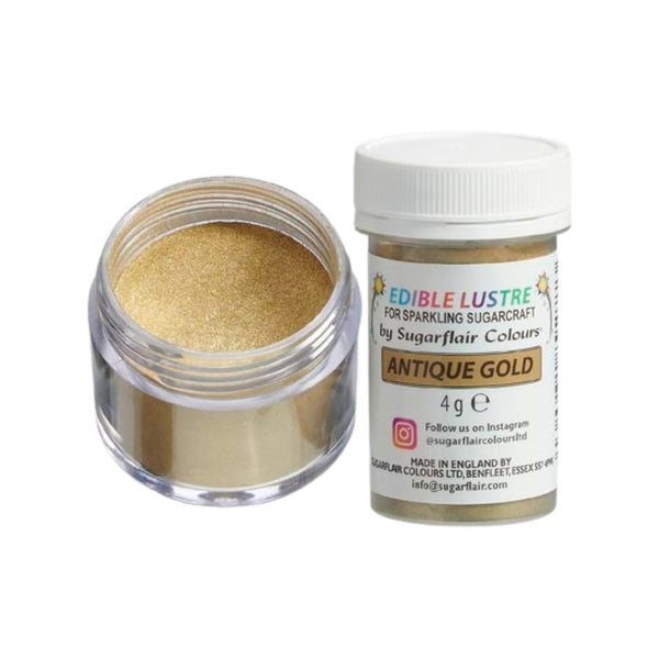 Edible Lustre 4g - Sugarflair - Antique Gold