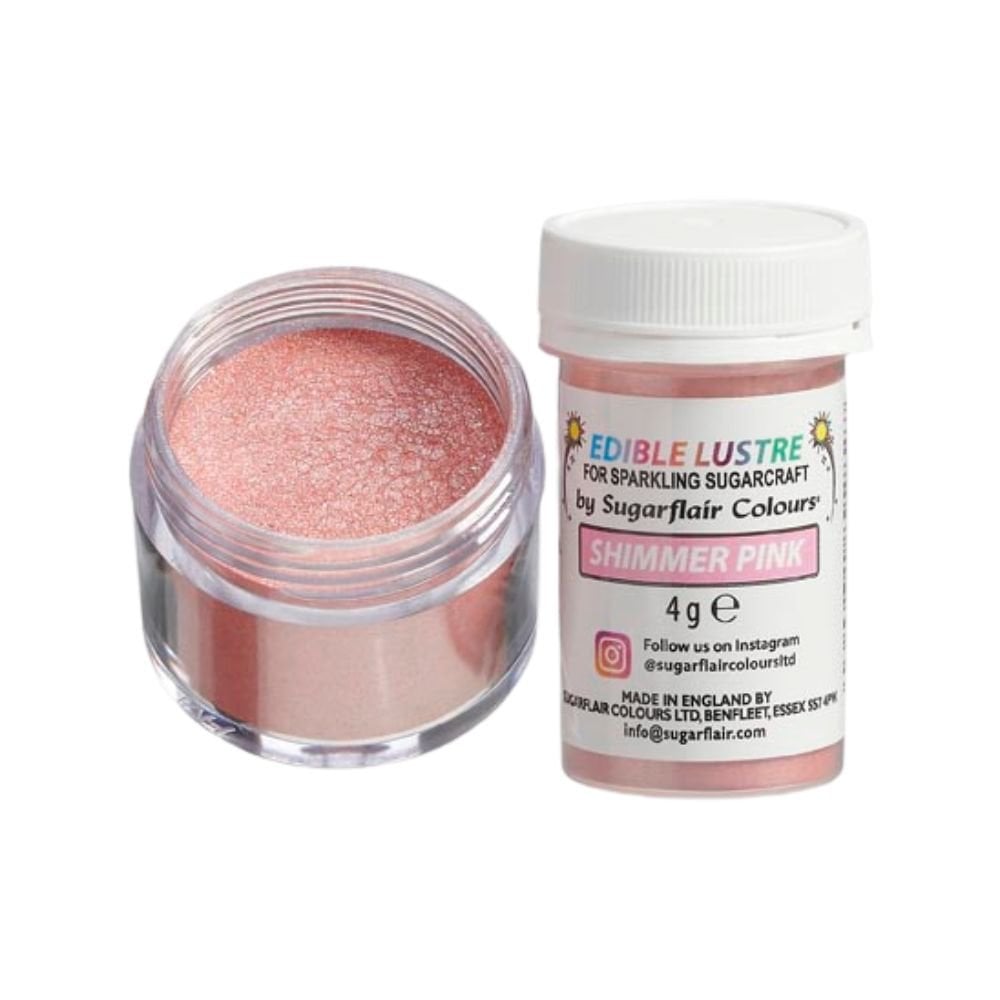 Edible Lustre 4g - Sugarflair - Shimmer Pink