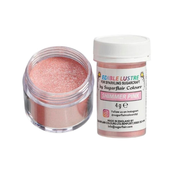 Edible Lustre 4g - Sugarflair - Shimmer Pink