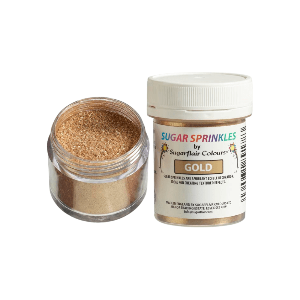 Copper - Edible Sprinkles 40g - Sugarflair - Gold