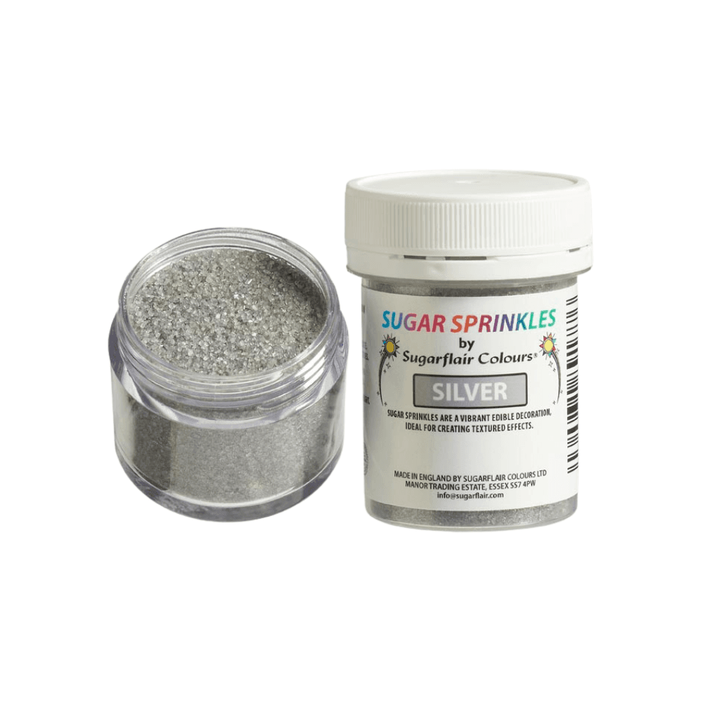 Copper - Edible Sprinkles 40g - Sugarflair - Silver