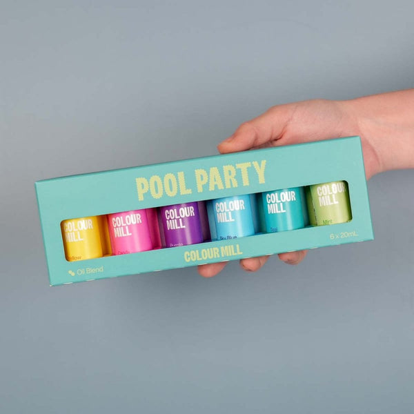 Pool Party - Gift Set of 6 Oil Based Colouring