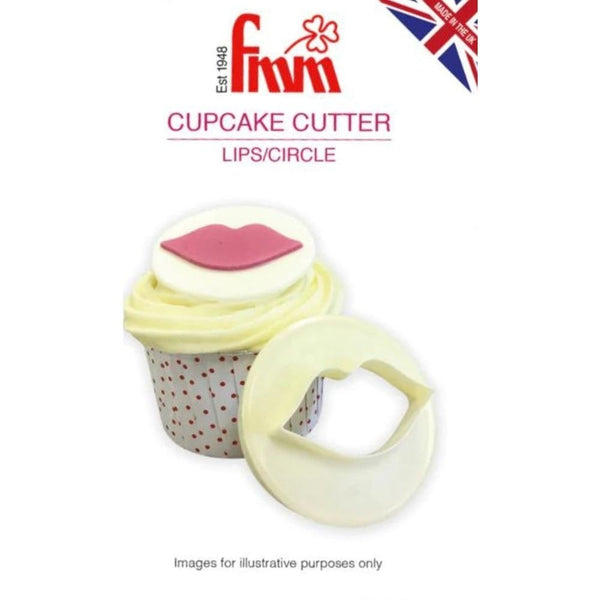 Lips & Circle Cupcake Icing Cutter
