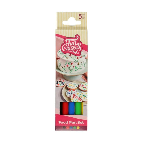 Edible Food Pen Set Of 5 Primary Colours
