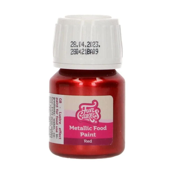 Metallic Food Paint 30ml - Red