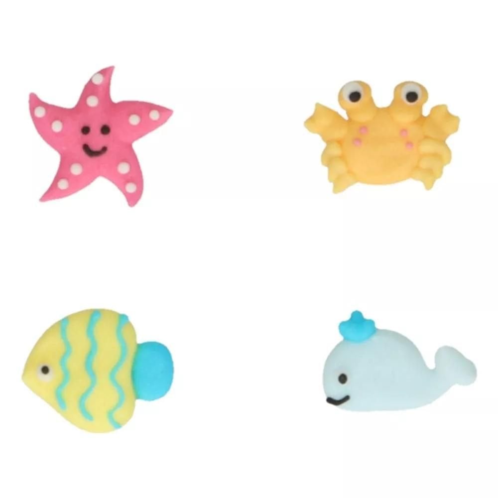 Sea Life Sugar Decorations Set Of 8