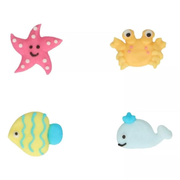 Sea Life Sugar Decorations Set Of 8