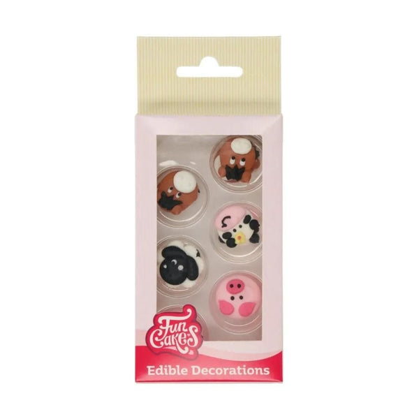 Farm Animals Sugar Decorations Set Of 12