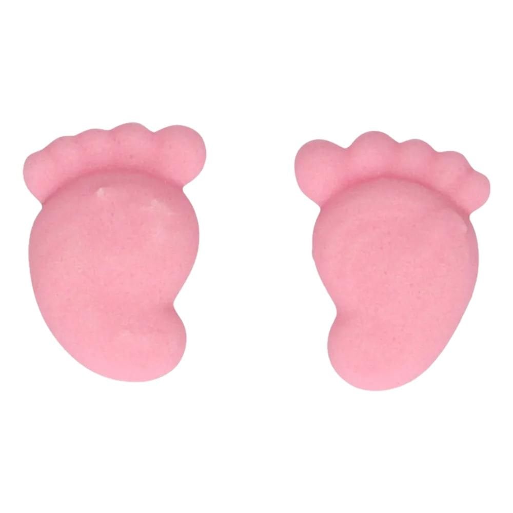 Pink Baby Feet Sugar Decorations Set Of 16
