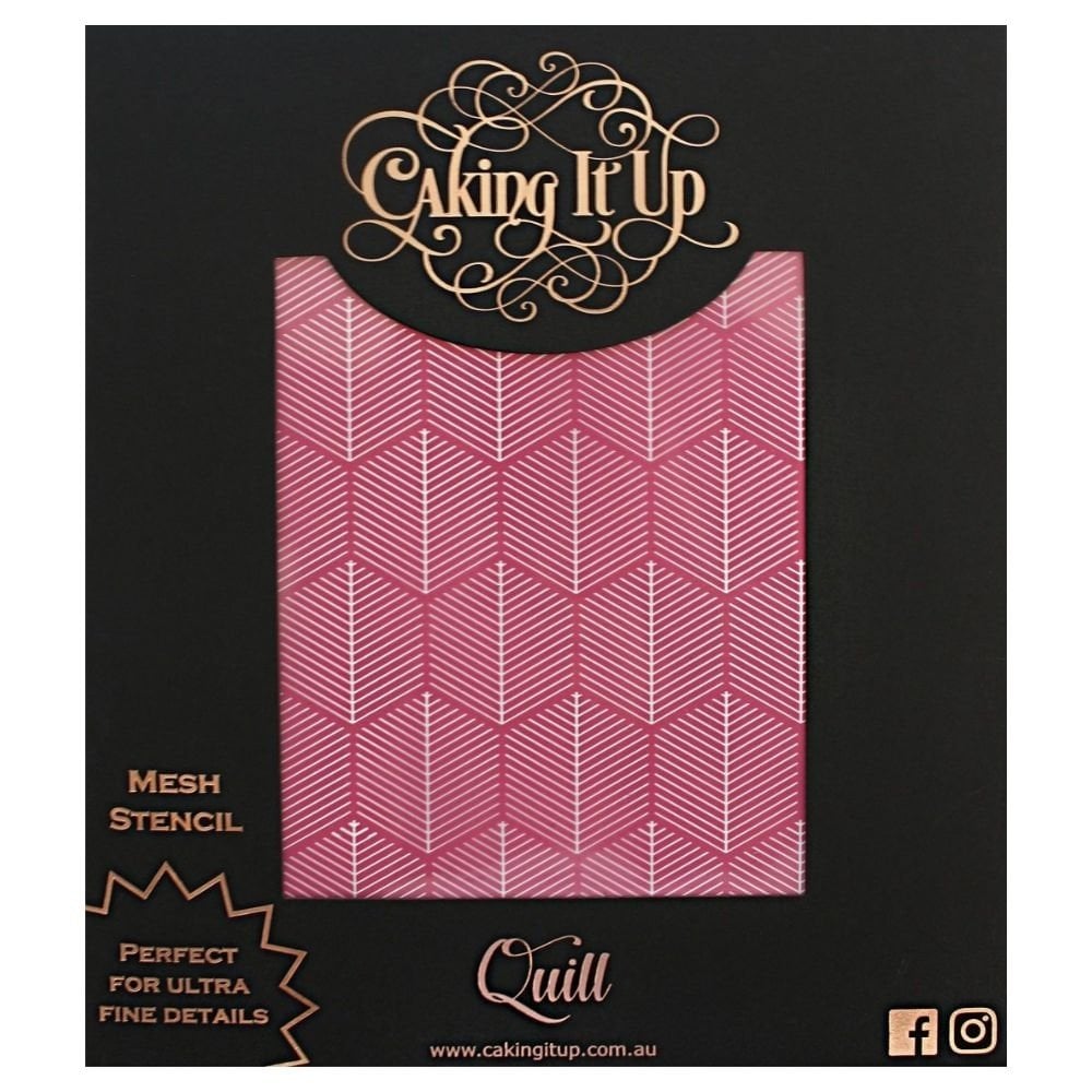 Quill Mesh Cake Stencil