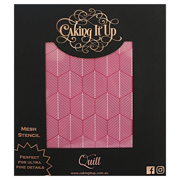 Quill Mesh Cake Stencil