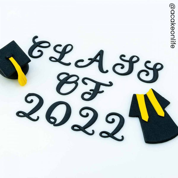 Swirly Upper Case Alphabet & Numbers Tappit Cutter Set