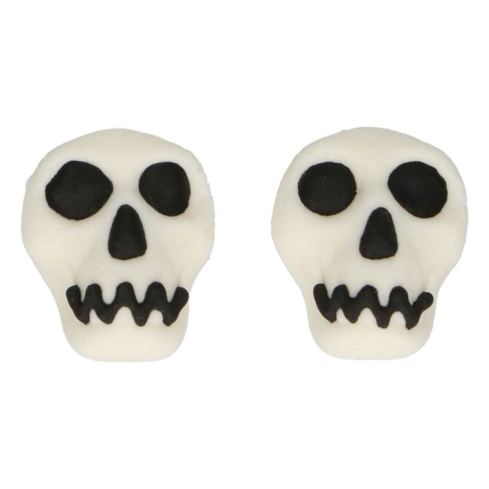 Skull Sugar Decorations Set Of 8