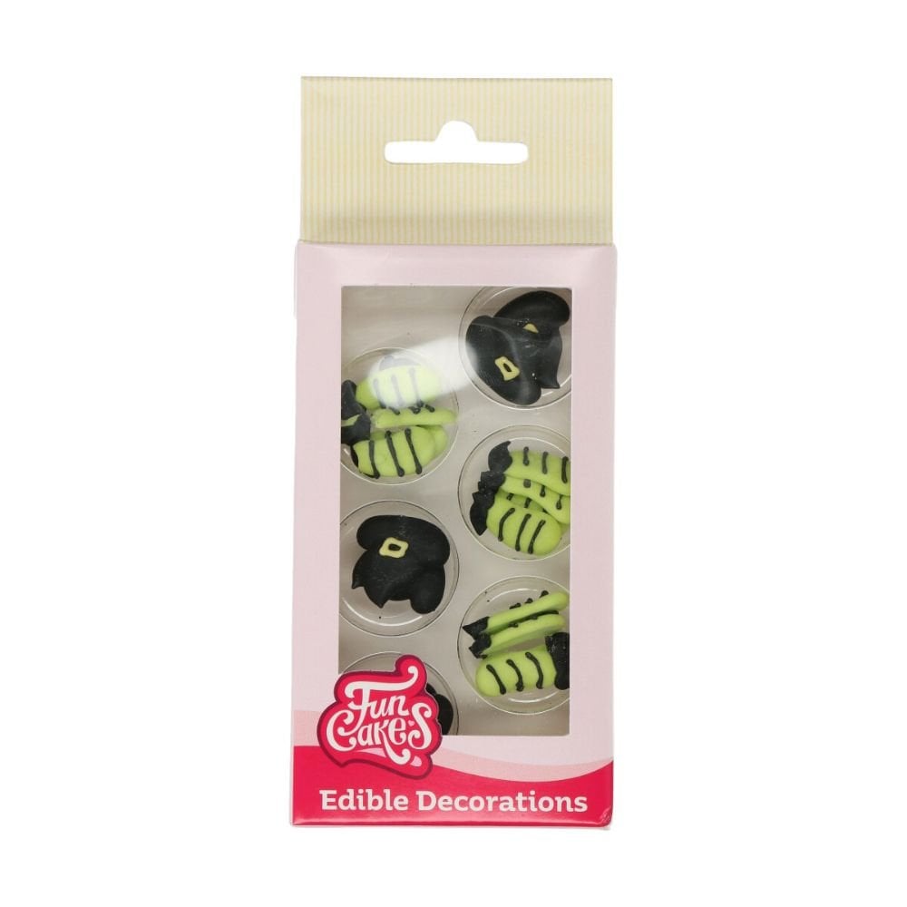 Witch Hats & Legs Sugar Decorations Set Of 18