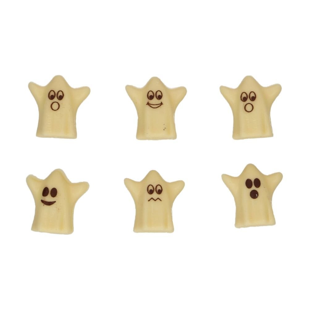 3D Chocolate Ghost Toppers x 6 - Funcakes