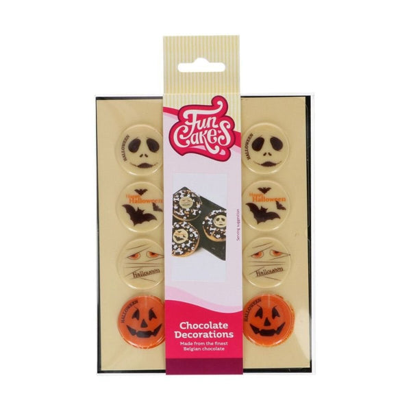 Halloween 3.8cm Chocolate Toppers x 12 - Funcakes
