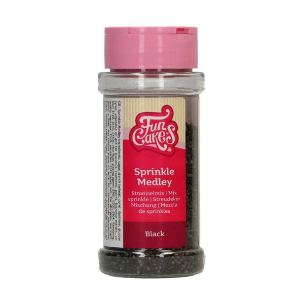 Black Sprinkle Medley 65g - Funcakes