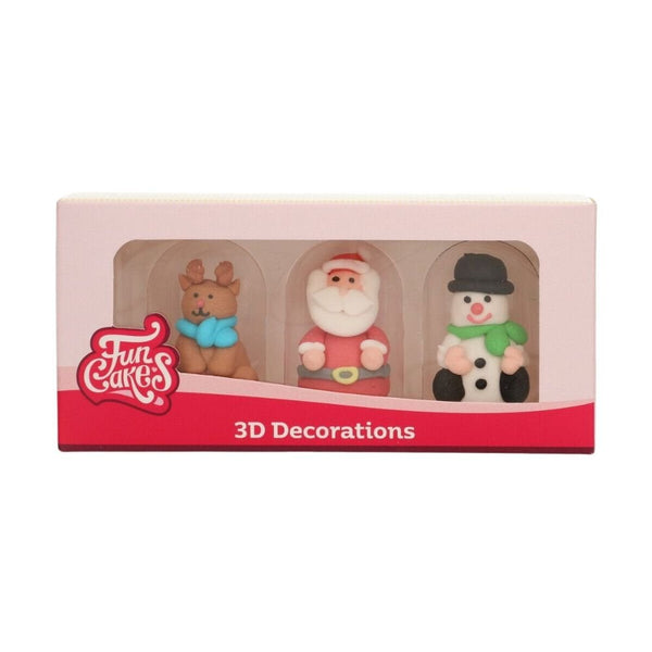 3D Christmas Figures Decorations Set Of 3