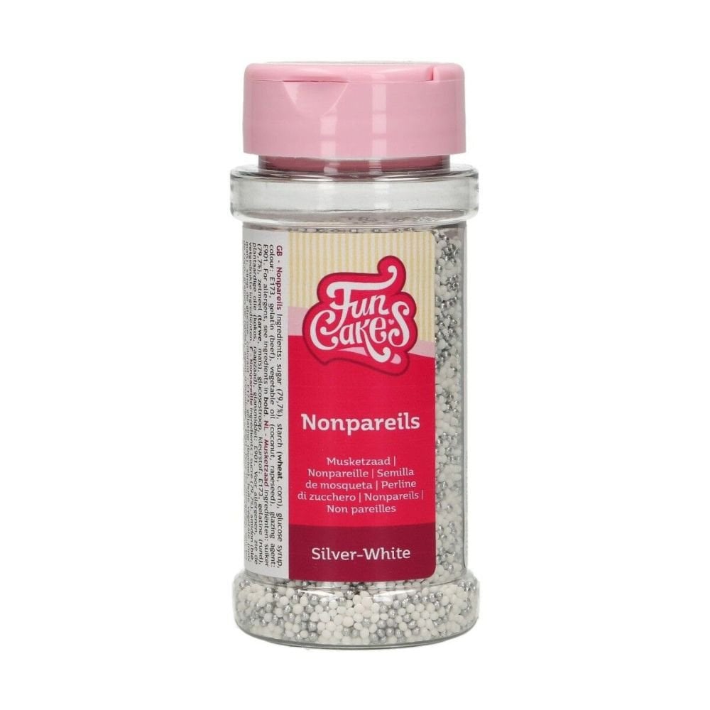 Silver-White Nonpareil Sprinkles 80g