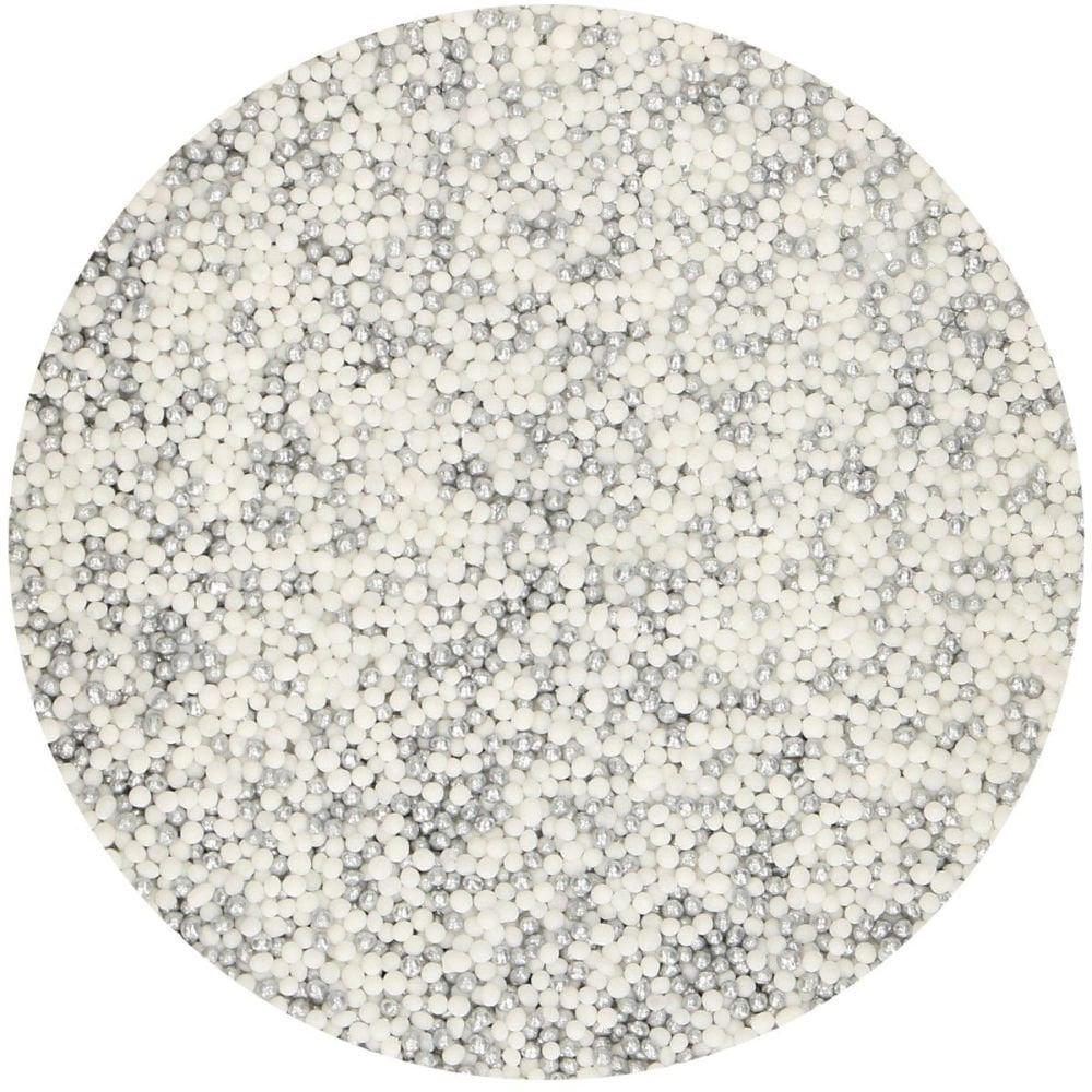 Silver-White Nonpareil Sprinkles 80g