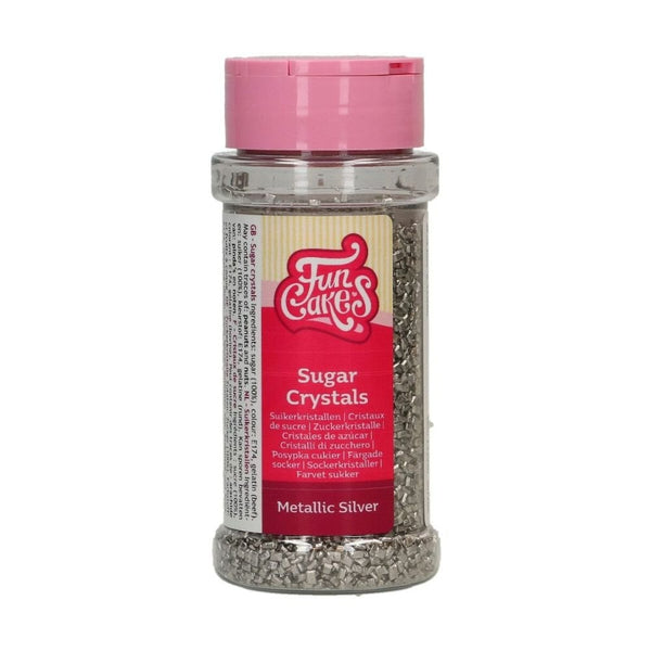 FunCakes Sugar Crystals Metallic Silver 80g