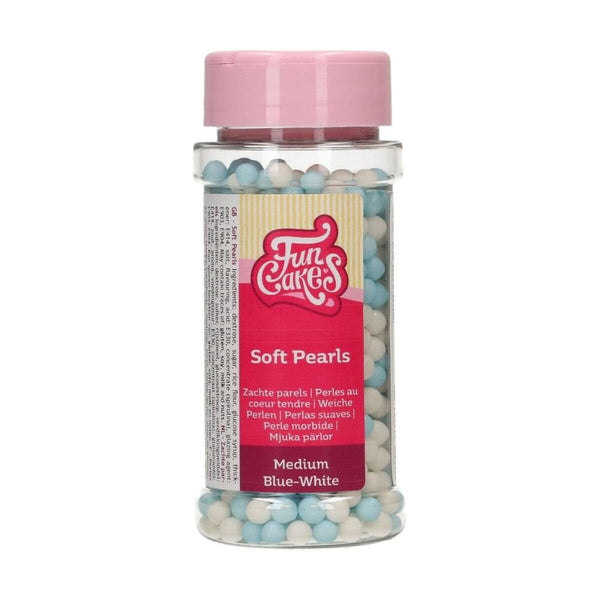4mm Blue & White Soft Pearls 60g