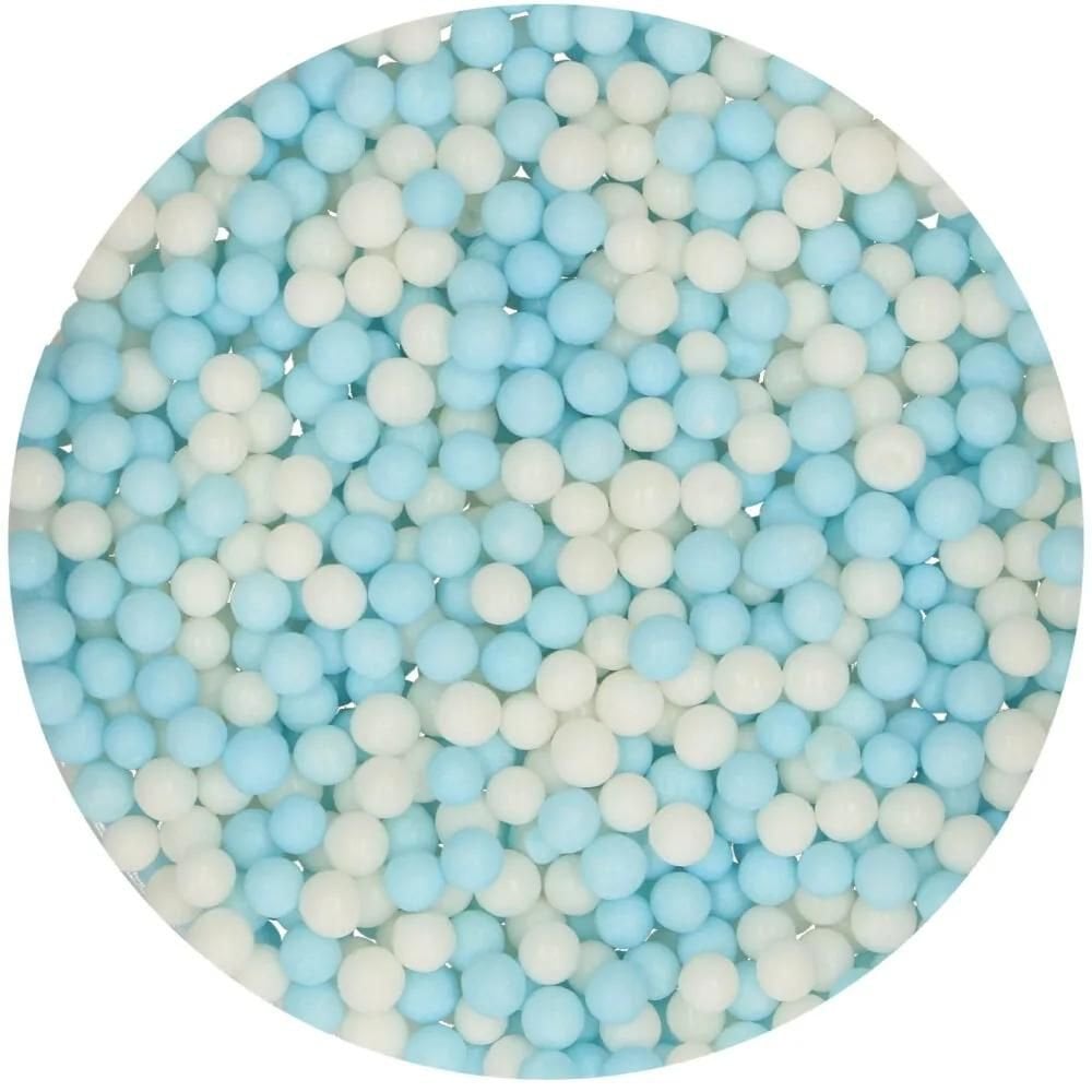 4mm Blue & White Soft Pearls 60g