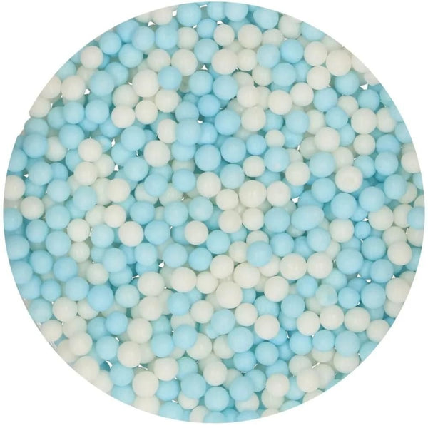 4mm Blue & White Soft Pearls 60g