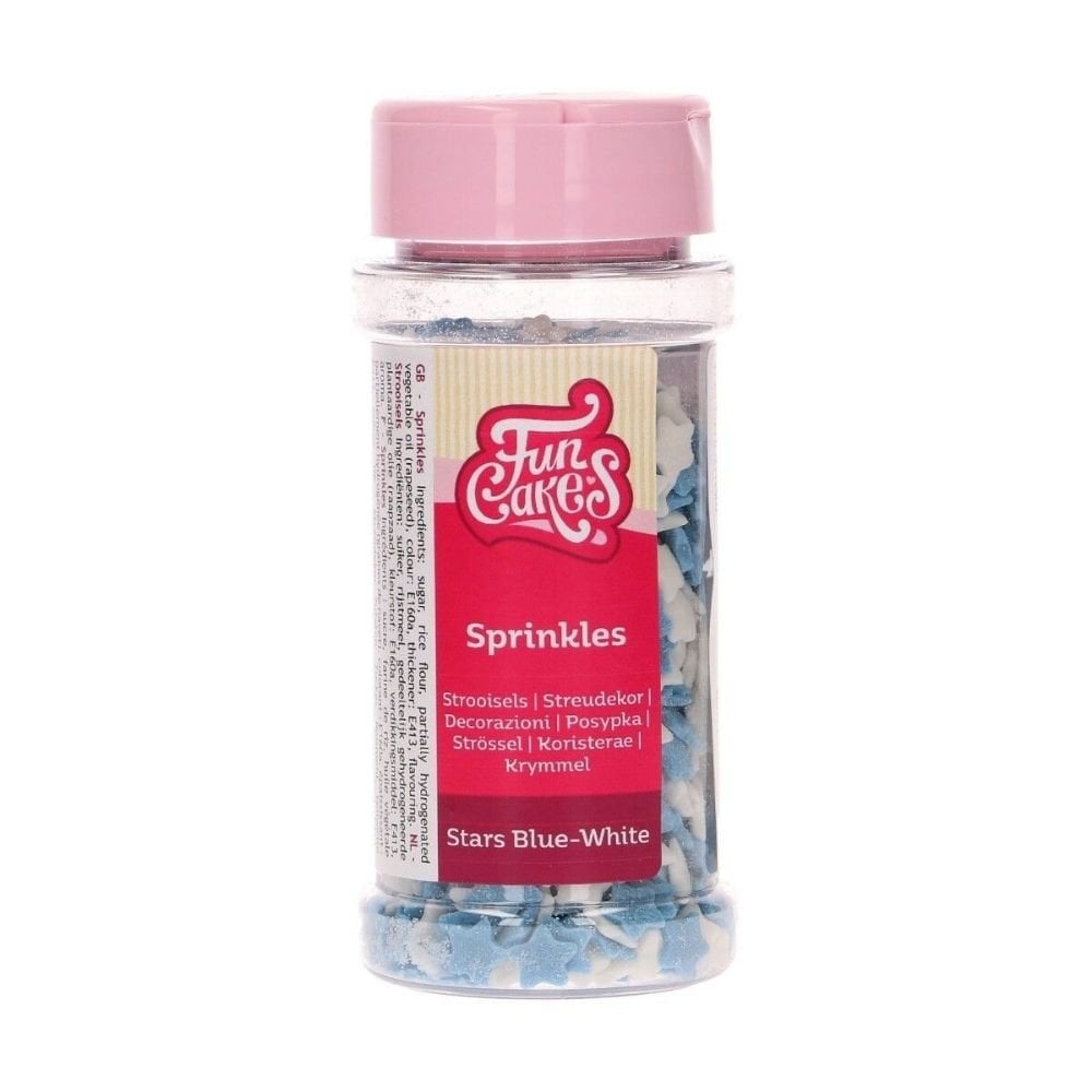 Blue & White Star Sprinkles 55g