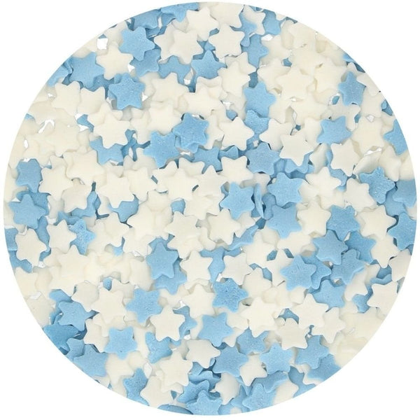 Blue & White Star Sprinkles 55g