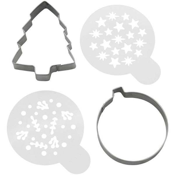 Wilton Cookie Cutter & Stencil Set/4