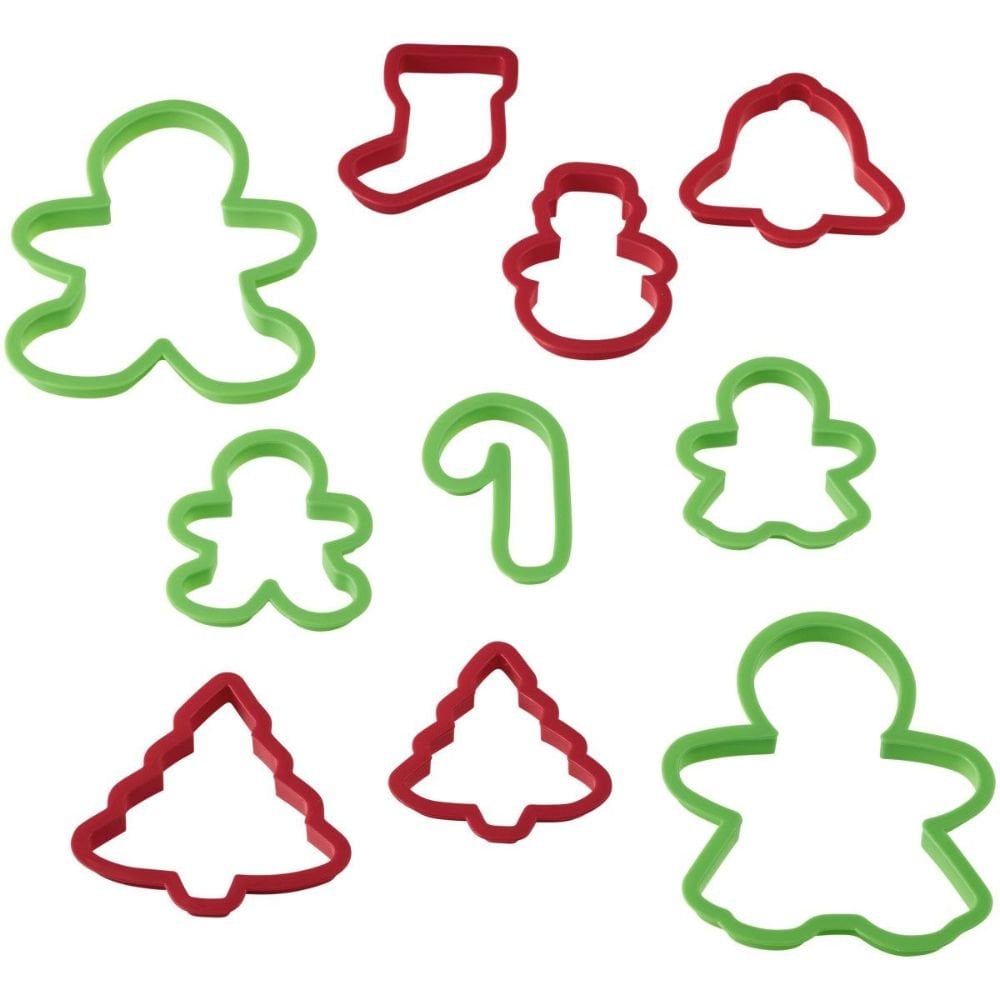 Plastic Cookie Cutter Christmas x10 - Wilton