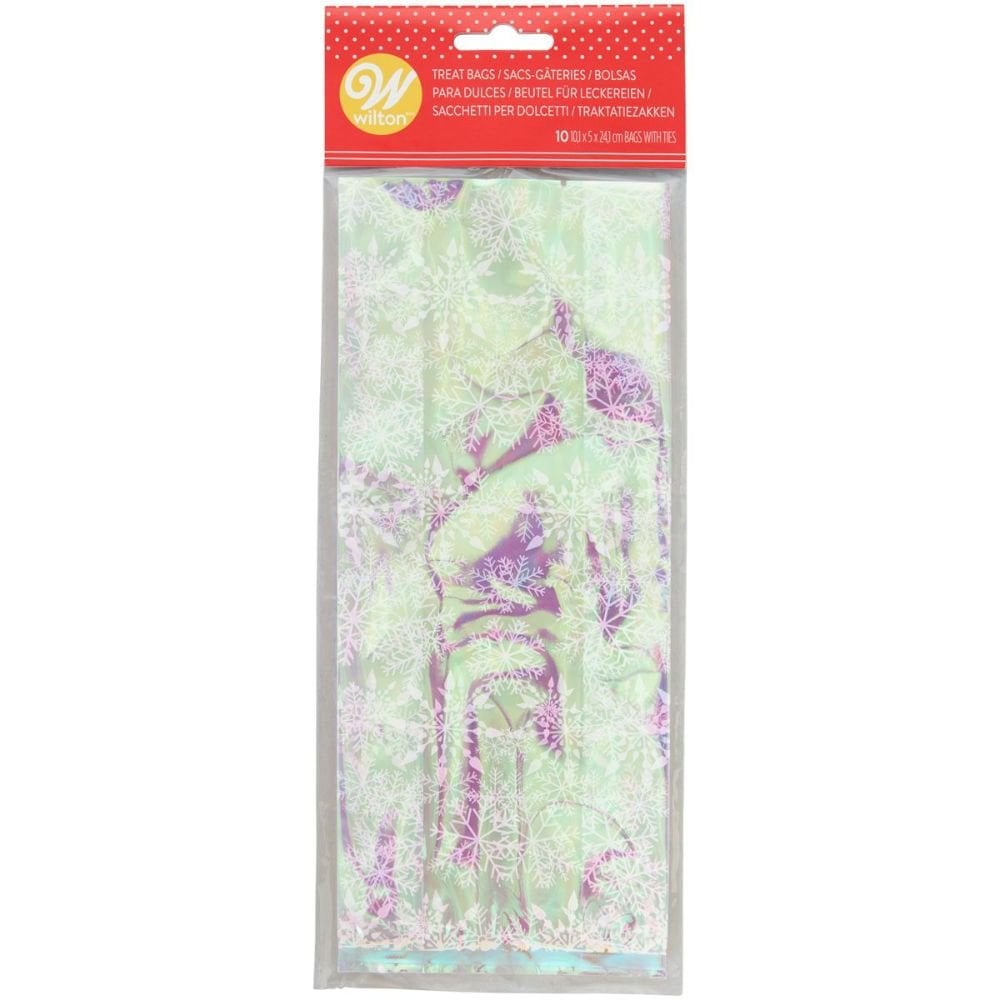 Treat Bags Iridescent Snowflake x10 - Wilton