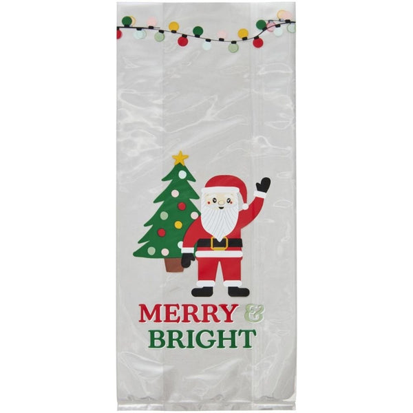 Treat Bags Santa Merry & Bright x20 - Wilton