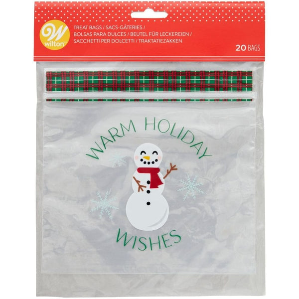 Snowman Resealable Treat Bags x20 - Wilton