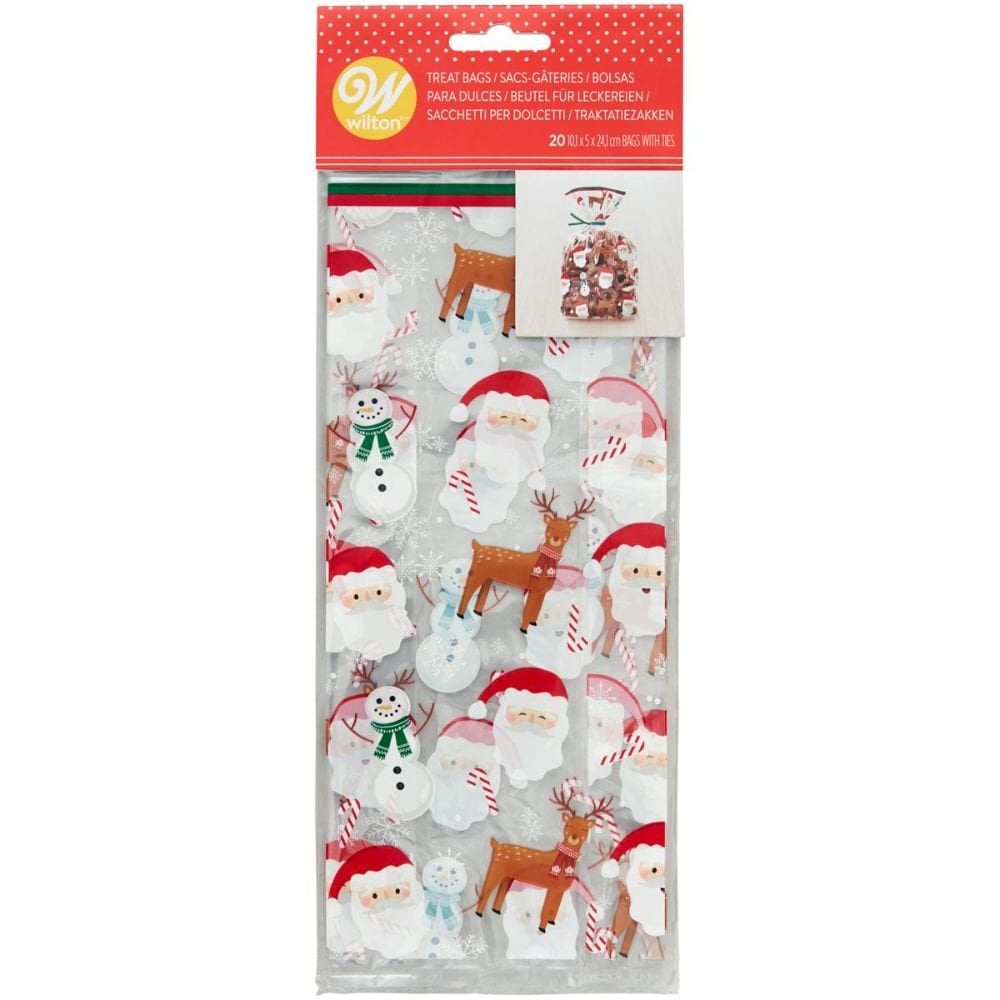 Santa / Snowman / Reindeer Treat Bags x20 - Wilton