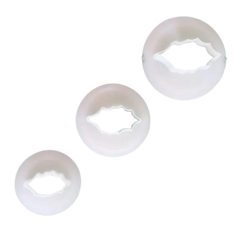 Holly Leaf Icing Cutter Set Of 3