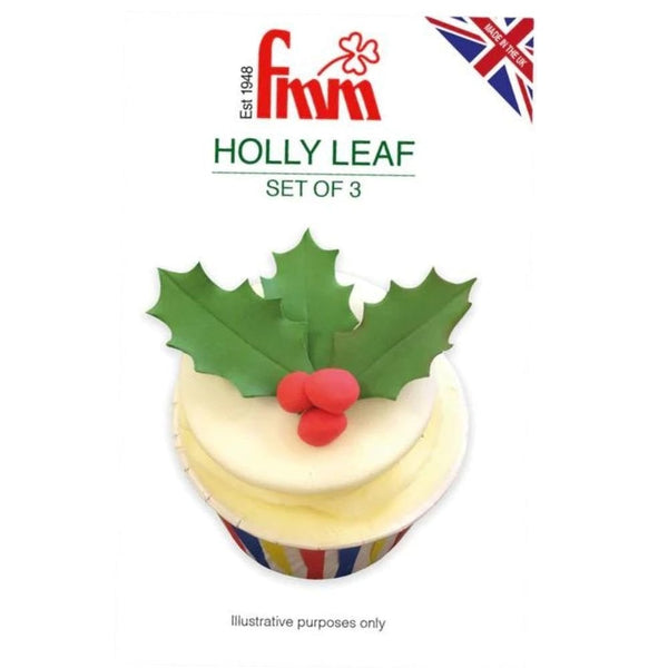 Holly Leaf Icing Cutter Set Of 3