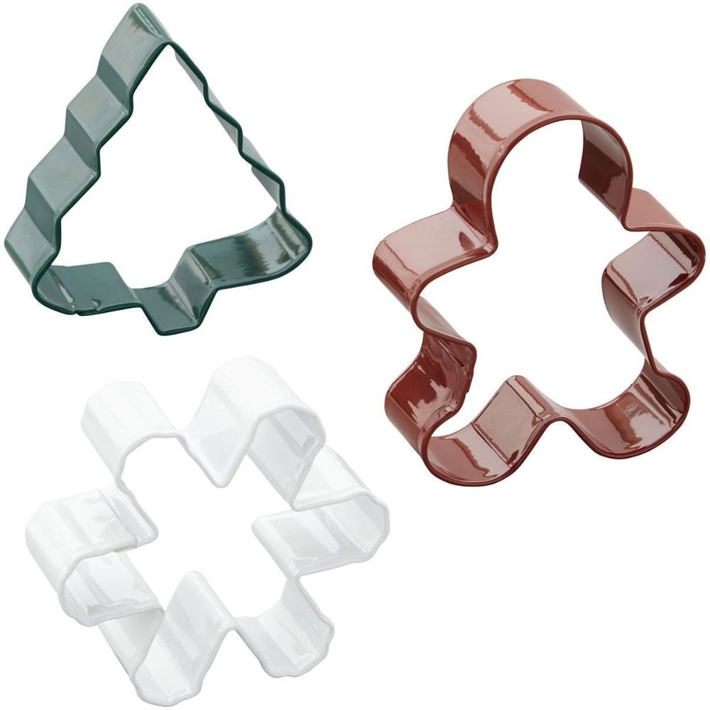 Tree, Snowflake & Gingerbread Man Cookie Cutter Set Of 3 - Wilton