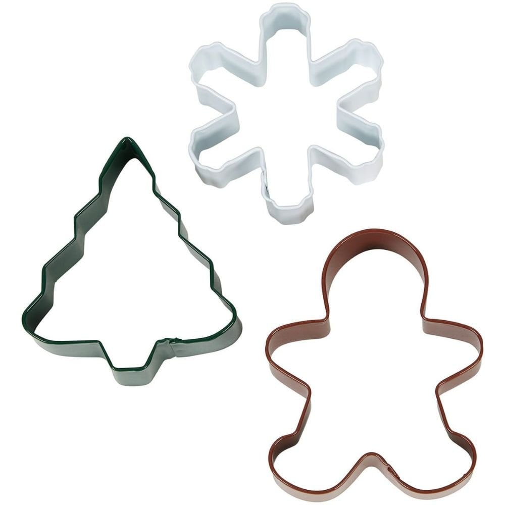 Tree, Snowflake & Gingerbread Man Cookie Cutter Set Of 3 - Wilton