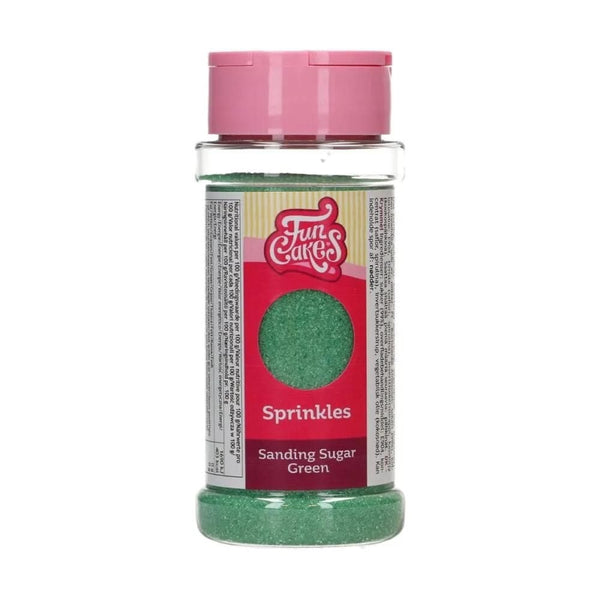 Green - Sanding Sugar 80g - FunCakes