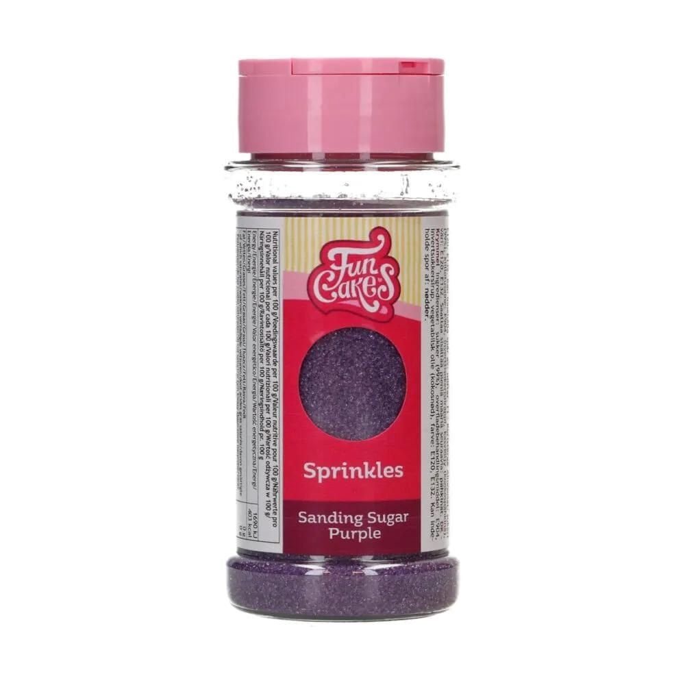 Purple - Sanding Sugar 80g - FunCakes