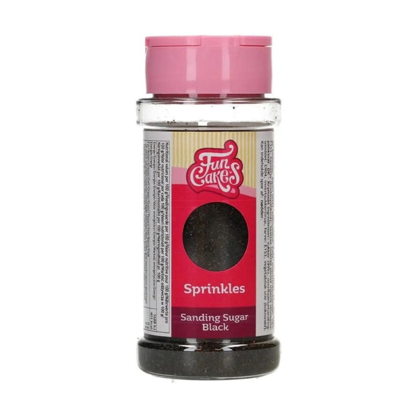 Black - Sanding Sugar 80g - FunCakes