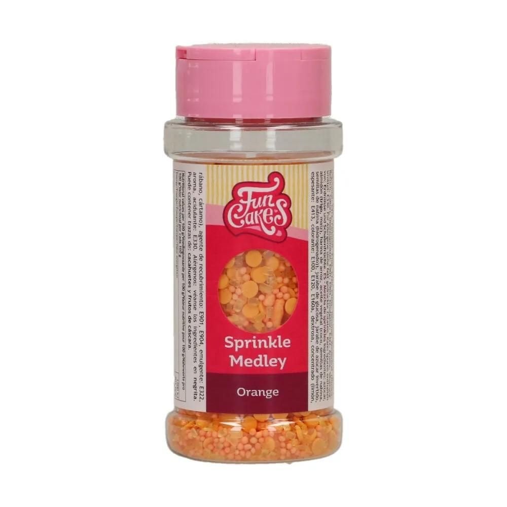 Orange - 70g Sprinkle Medley - FunCakes