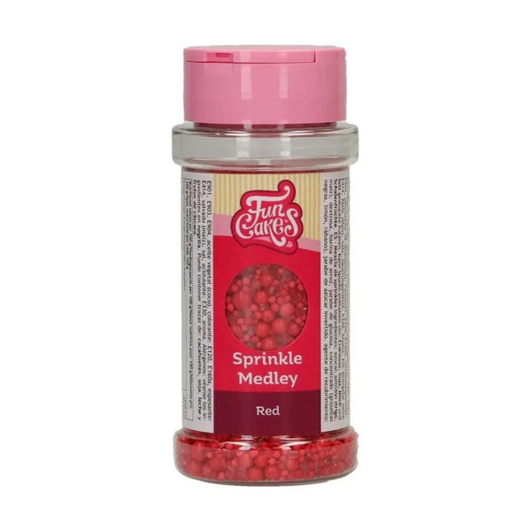 Red - 70g Sprinkle Medley - FunCakes