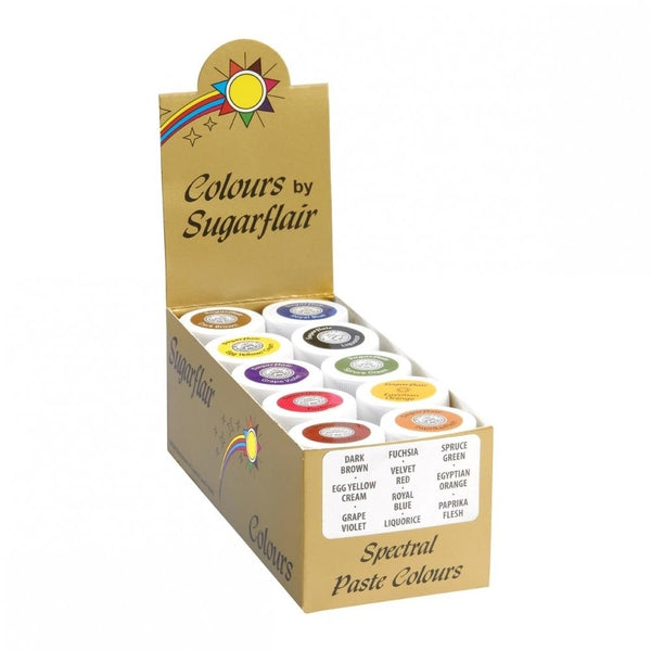Spectral Paste Colour Set Of 10 - Sugarflair THIS IS A FULL SET