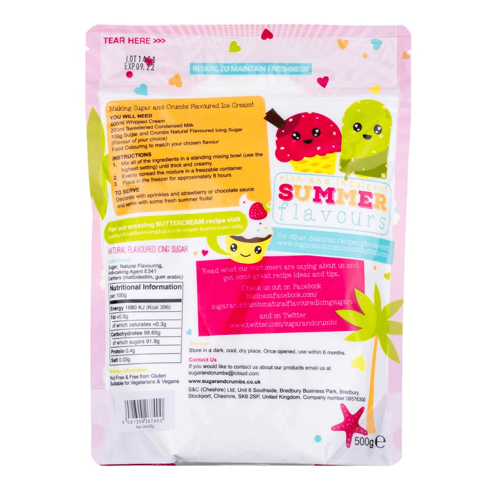 Key Lime Icing Sugar 500g